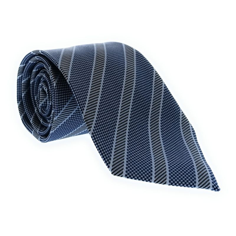 Emporio Armani 100 Silk Navy Blue Diagonal Stripe 3in Tie